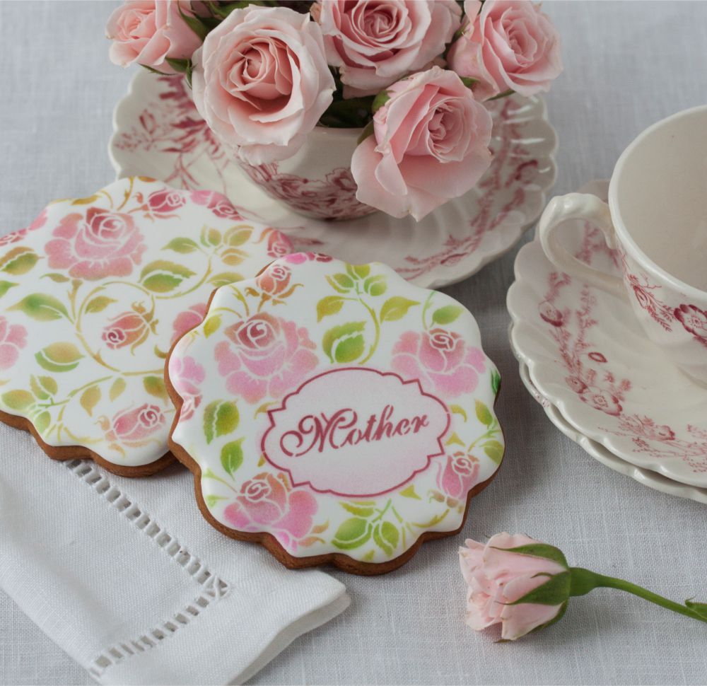 Mother Wishes Prettier Plaques Cookie Stencil 5 Pc Set