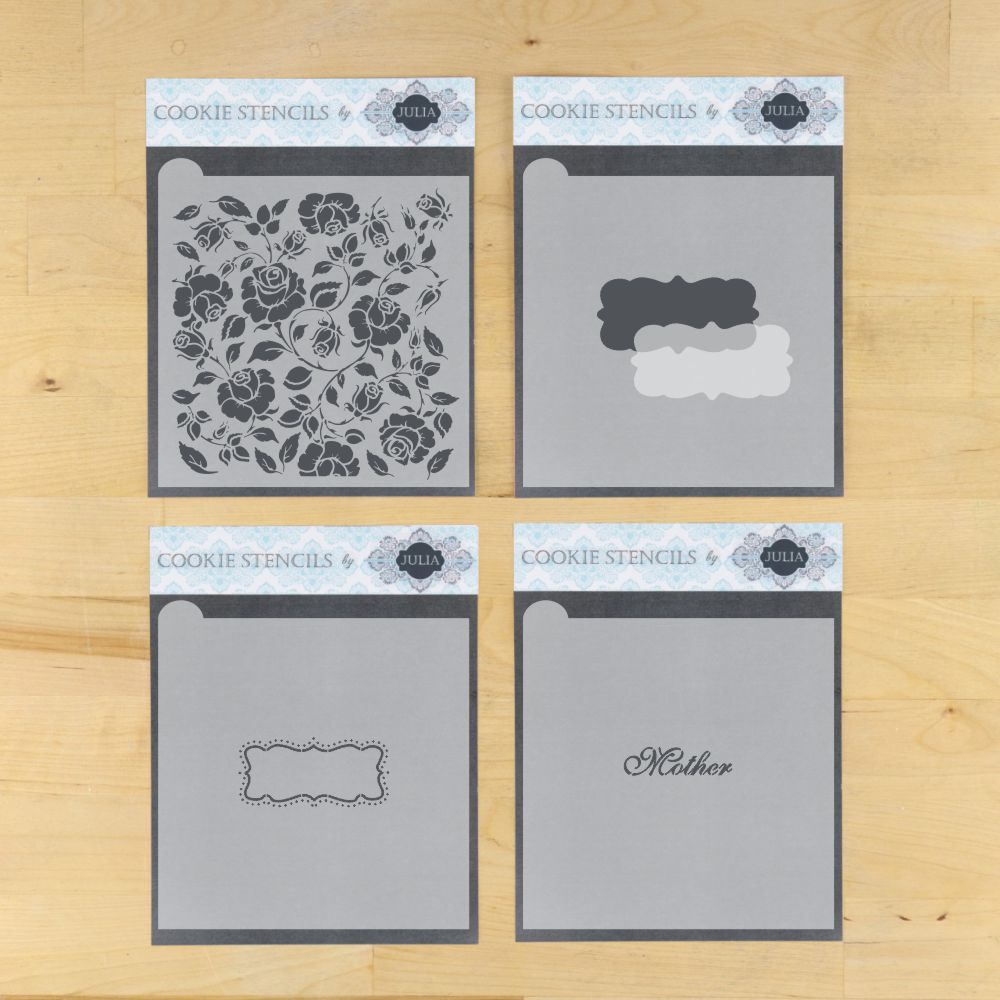 Mother Wishes Prettier Plaques Cookie Stencil 5 Pc Set