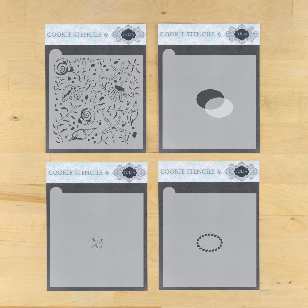 Seashore Dreams Prettier Plaques Cookie Stencil 5 Pc Set