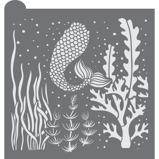 Underwater Prettier Plaques Background Cookie Stencil