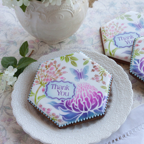 Thank You Prettier Plaques Cookie Stencil 5 Pc Set