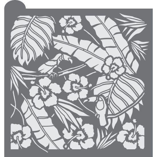 Tropical Opulence Prettier Plaques Background Cookie Stencil