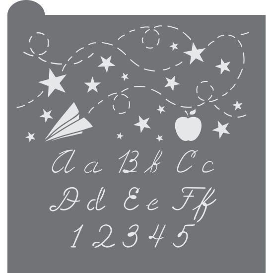 School Days Prettier Plaques Background Cookie Stencil