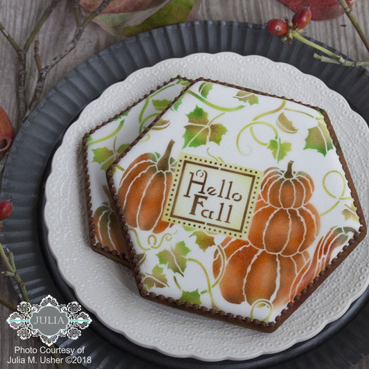 Pumpkin Patch Prettier Plaques Fall Cookie Stencil 5 Pc Set