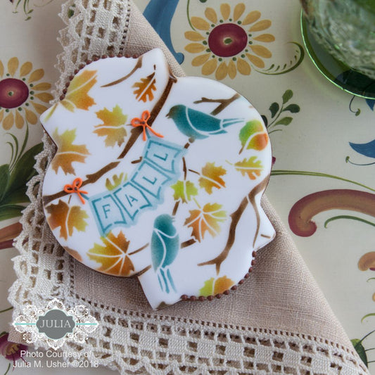 Fall Foliage Prettier Plaques Fall Cookie Stencil 5 Pc Set