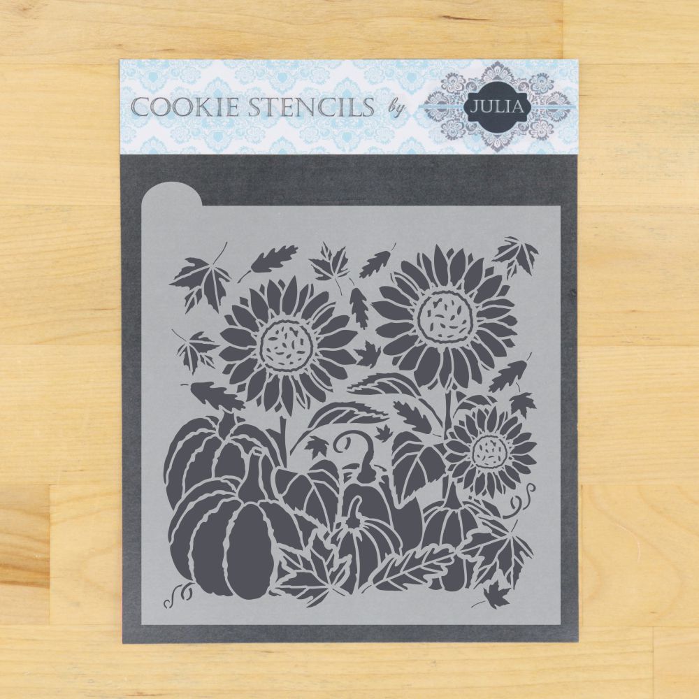 Autumn Harvest Prettier Plaques Background Cookie Stencil