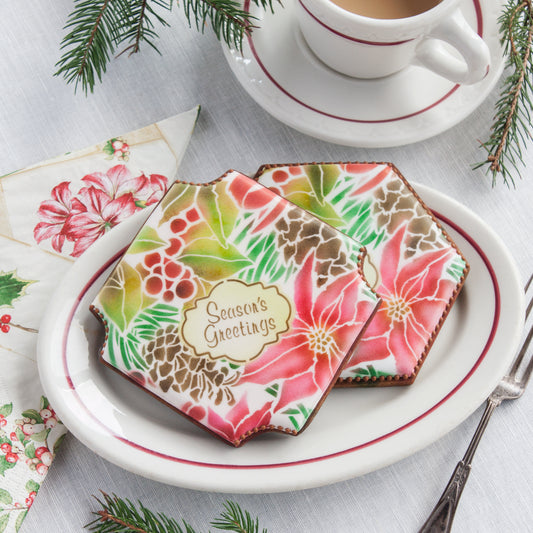 Winter Botanica Prettier Plaques Cookie Stencil 5 Pc Set