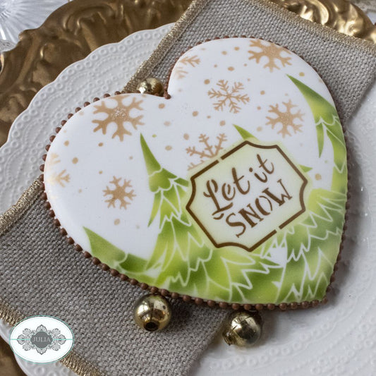 Winter Wonderland Prettier Plaques Cookie Stencil 5 Pc Set