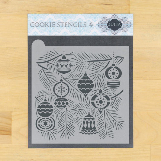 Vintage Ornaments Prettier Plaques Background Cookie Stencil