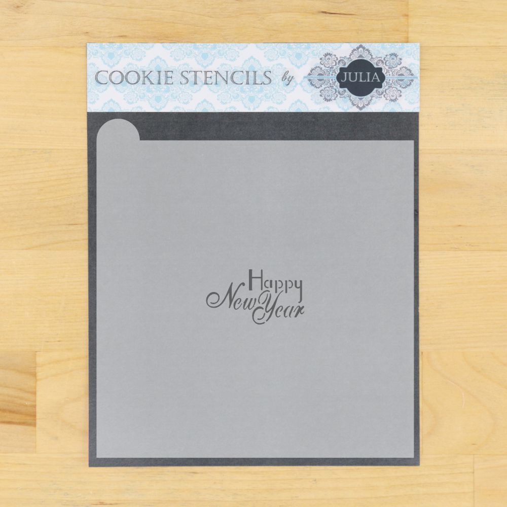 Happy New Year Prettier Plaques Message Cookie Stencil