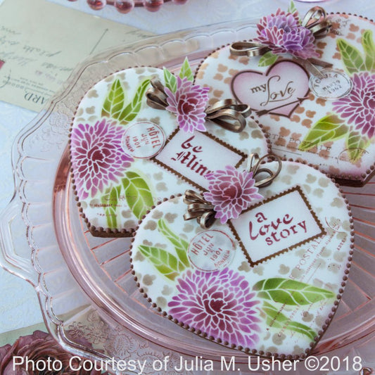 Love Letters Dynamic Duos Messages Cookie Stencil Set