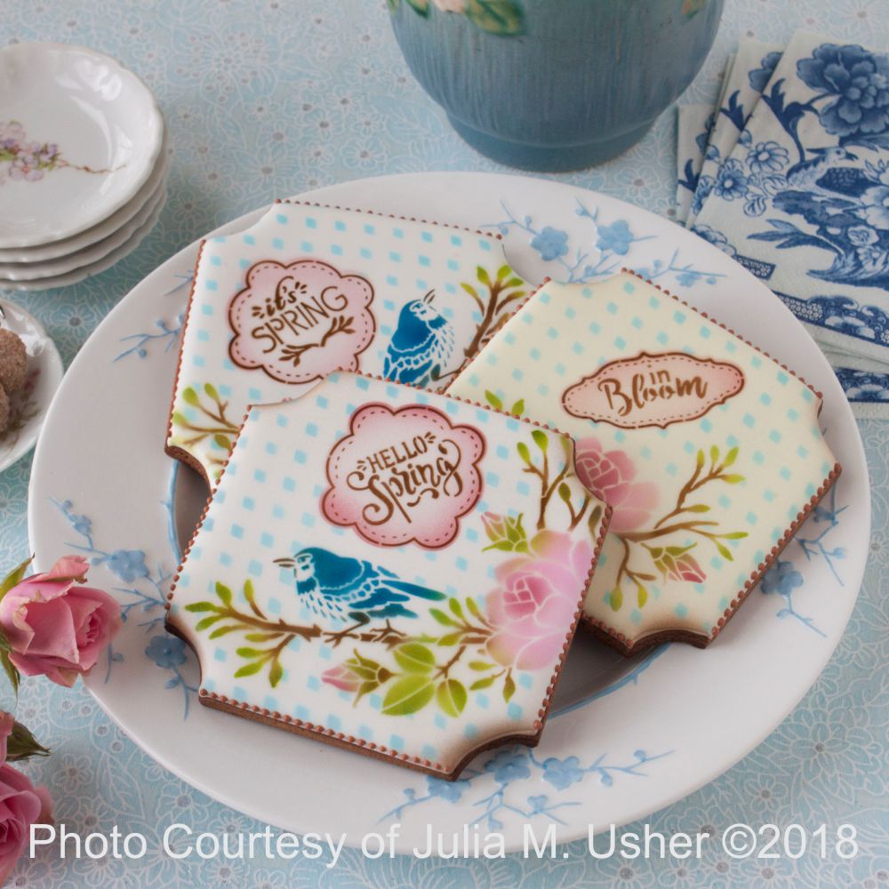 In Bloom Dynamic Duos Background Cookie Stencil Set