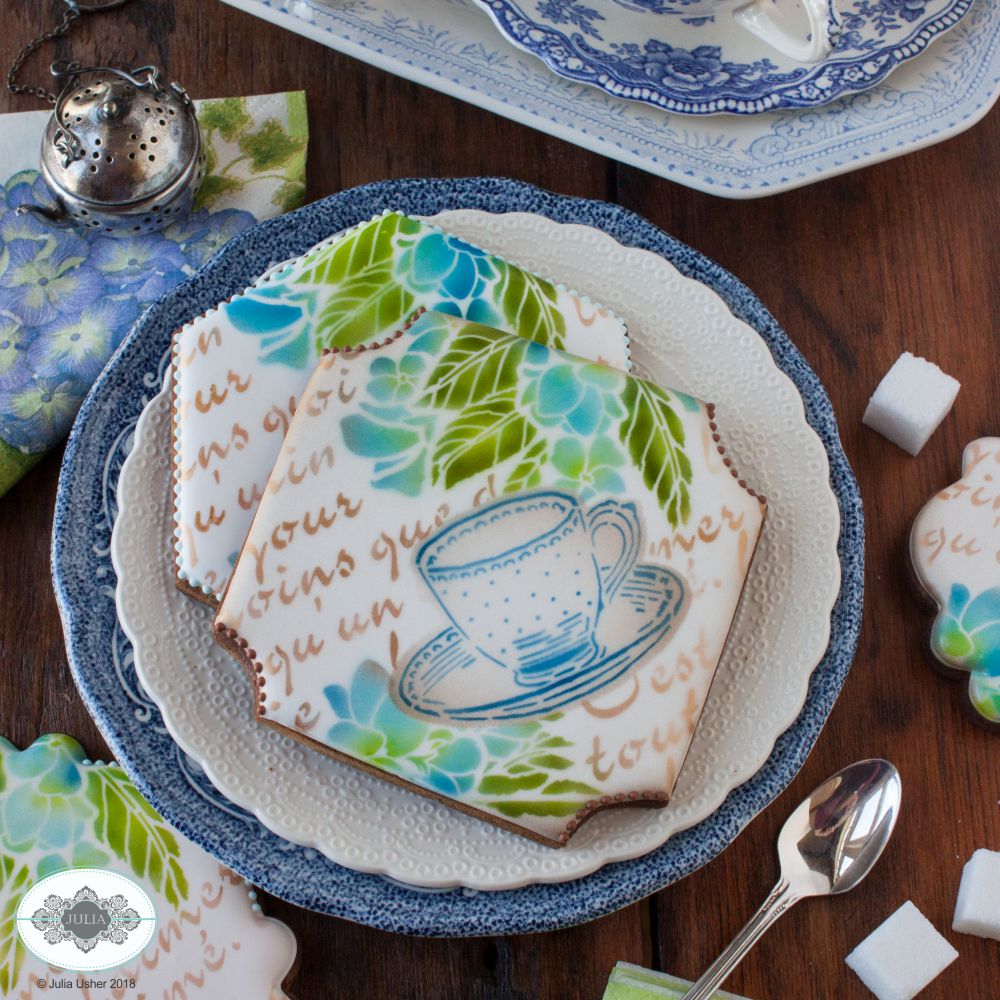 Vintage Tea Dynamic Duos Cookie Stencil Set