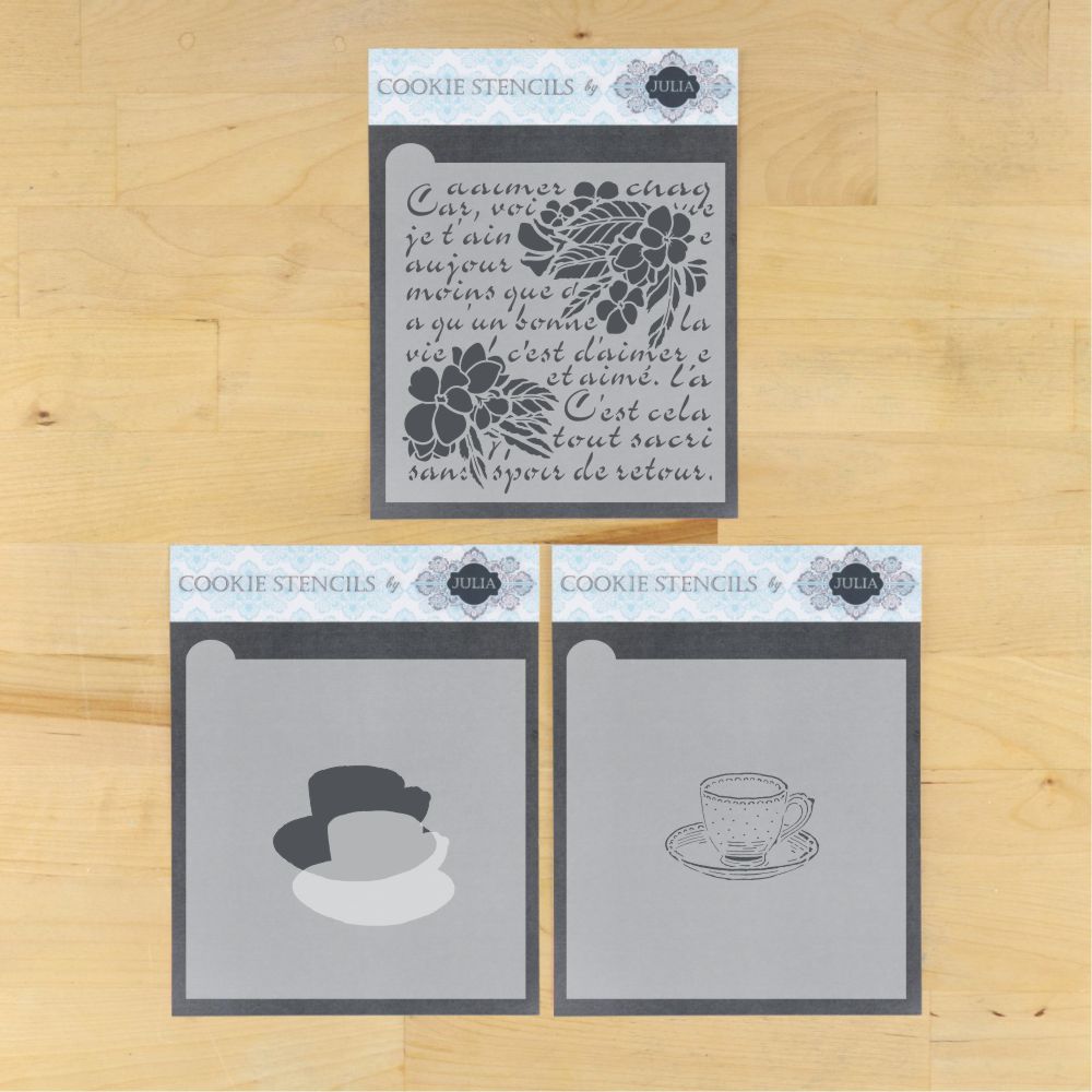 Vintage Tea Dynamic Duos Cookie Stencil Set