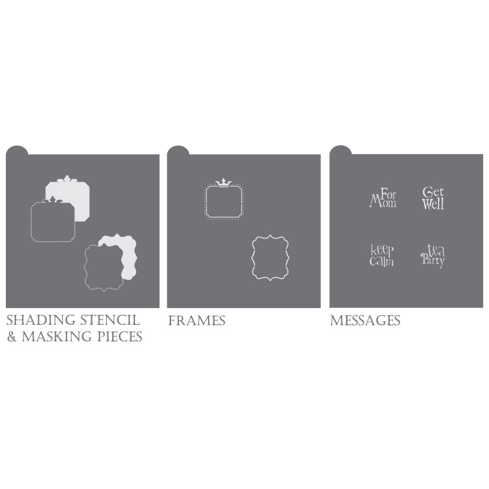 Vintage Tea Dynamic Duos Cookie Stencil Set