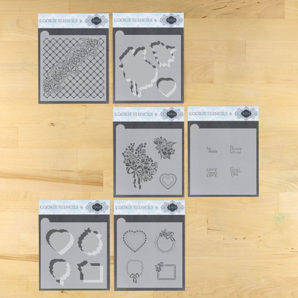 Forget Me Not Dynamic Duos Cookie Stencil Set