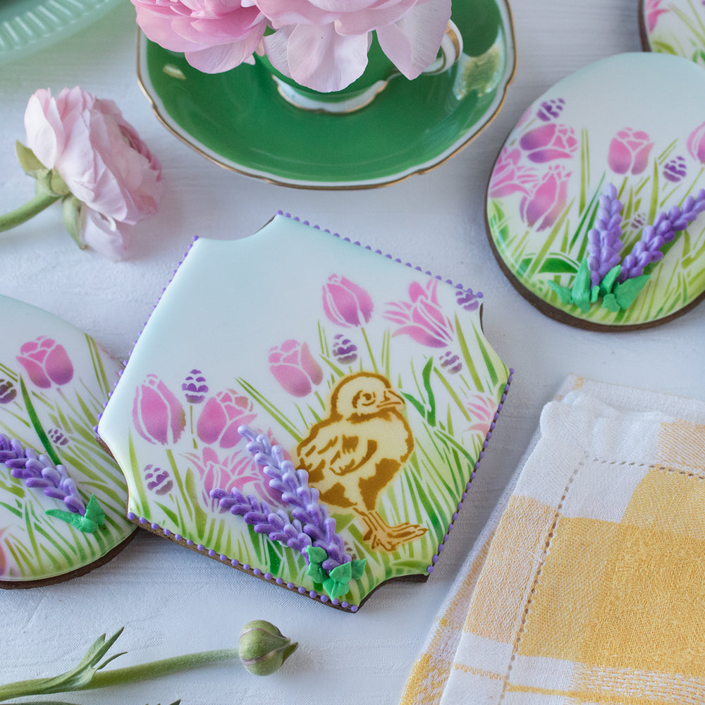 Baby Chick Easter Cookies decorated by Julia Usher