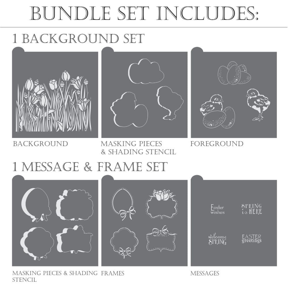 Easter Greetings Dynamic Duos Cookie Stencil Set