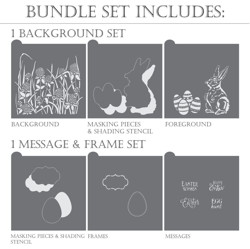 Egg Hunt Dynamic Duos Cookie Stencil Set