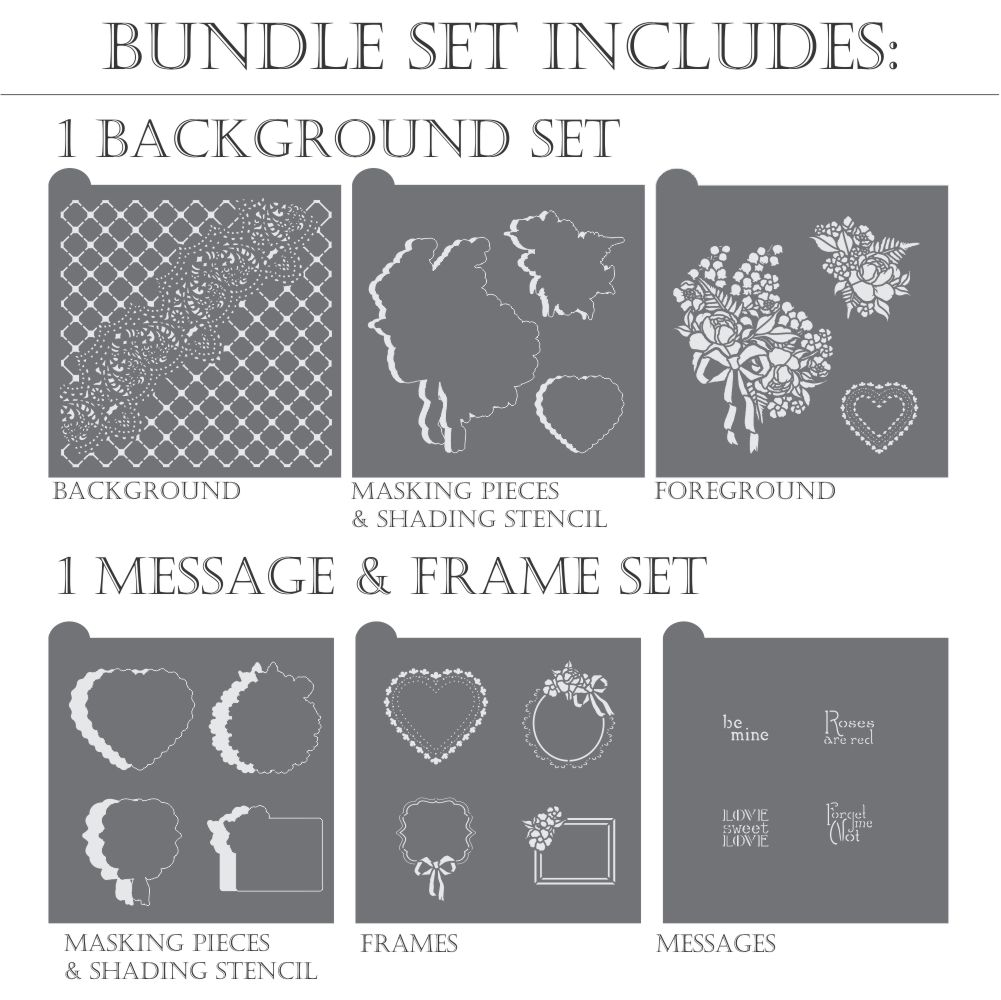 Forget Me Not Dynamic Duos Cookie Stencil Set