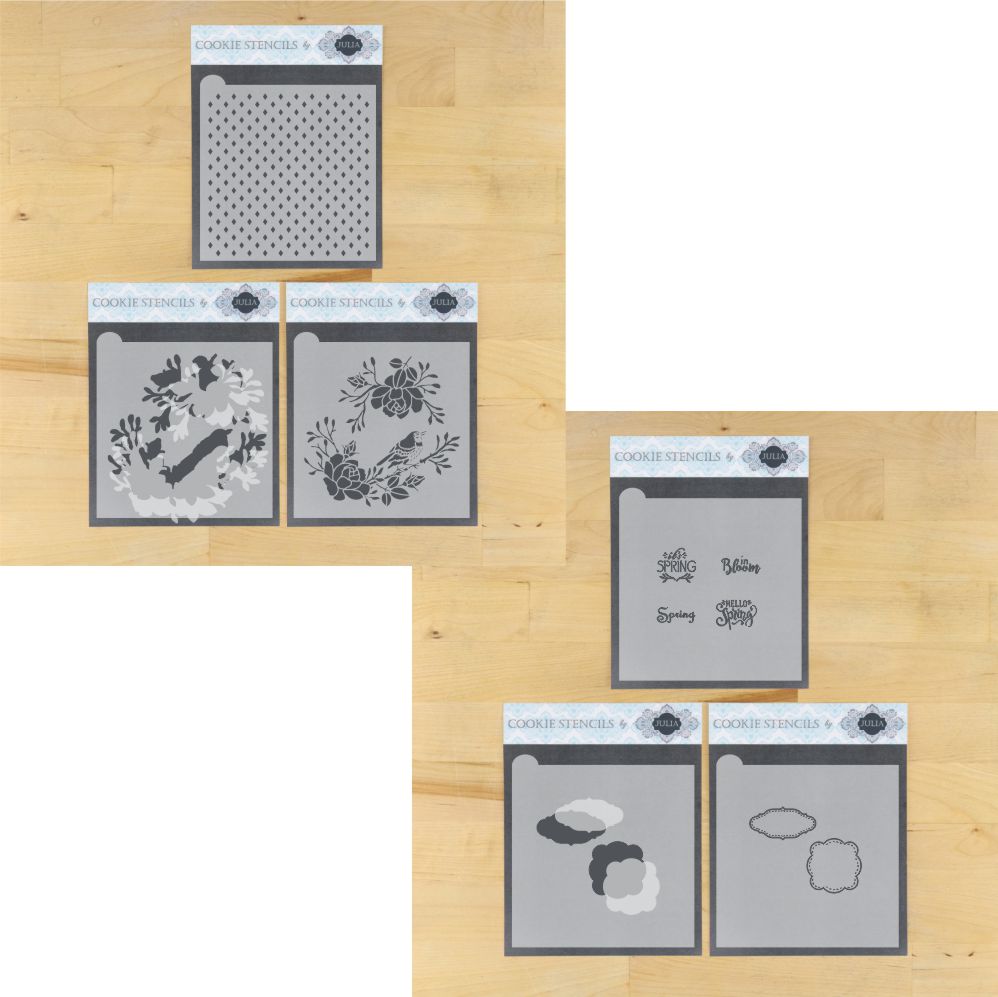In Bloom Dynamic Duos Bundled Cookie Stencil Set
