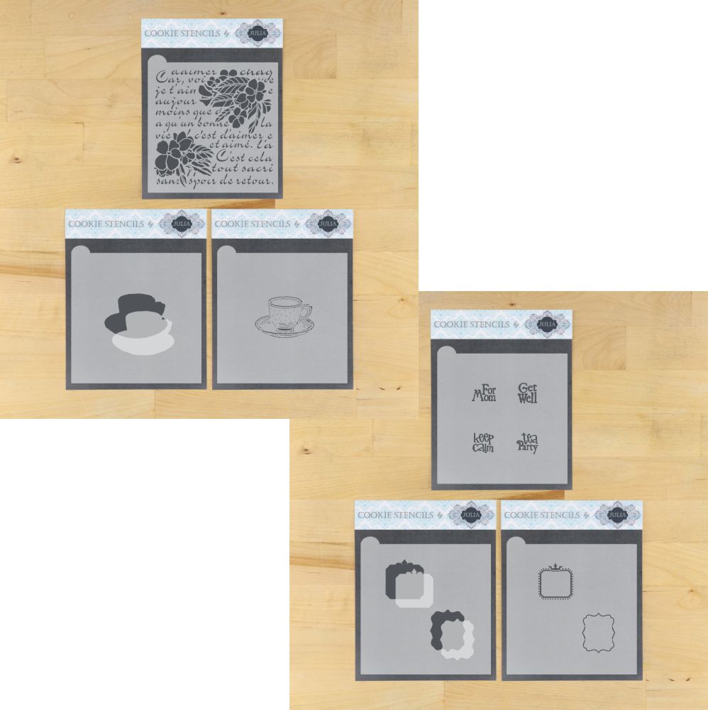 Vintage Tea Dynamic Duos Cookie Stencil Set