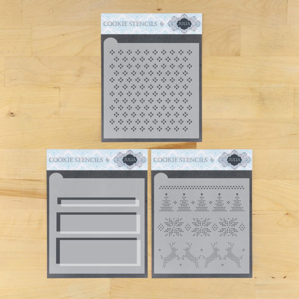 Peace Love and Joy Dynamic Duos Background Cookie Stencil Set