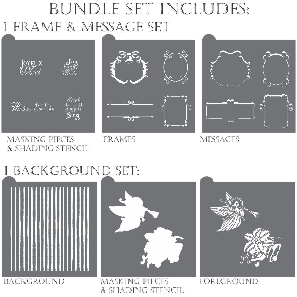 Joyeux Noel Dynamic Duos Cookie Stencil Set