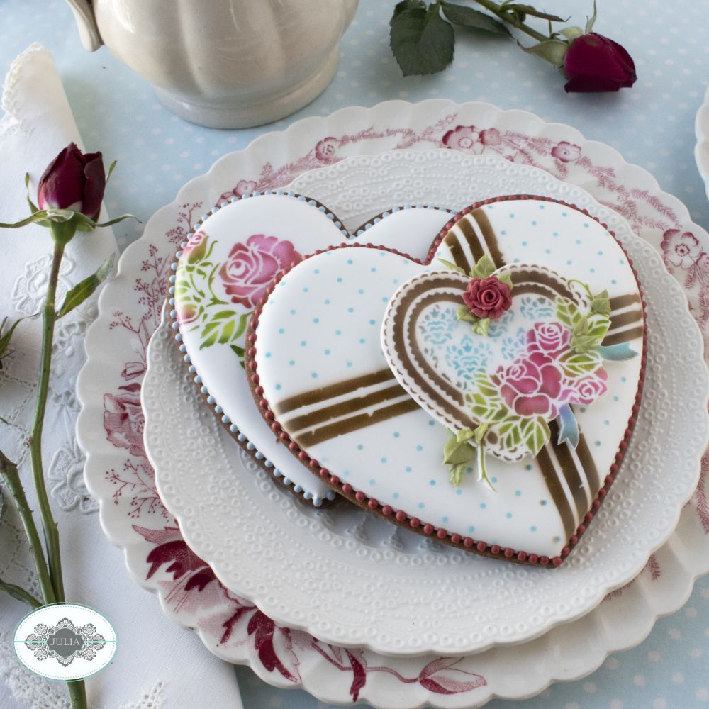 Roses are Red Dynamic Duos Cookie Stencil Set