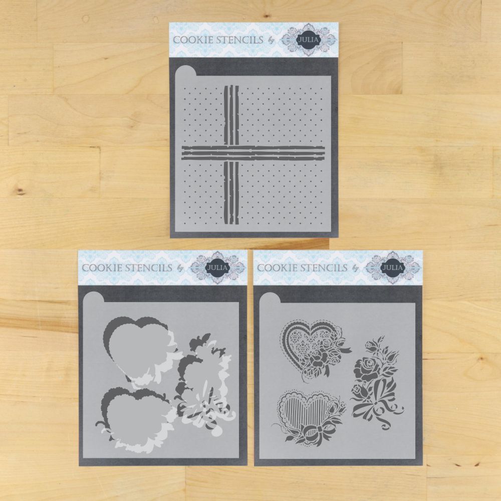 Roses are Red Dynamic Duos Cookie Stencil Set