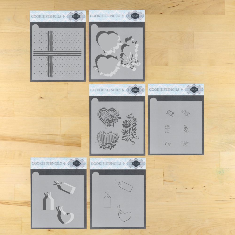 Roses are Red Dynamic Duos Cookie Stencil Set