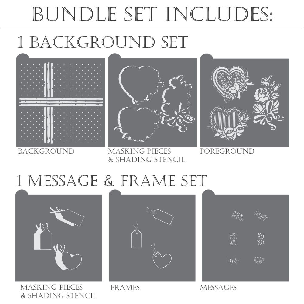 Roses are Red Dynamic Duos Cookie Stencil Set