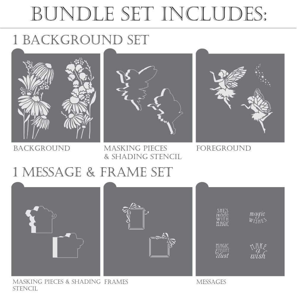 Magic Wishes Dynamic Duos bundled Cookie Stencil Set