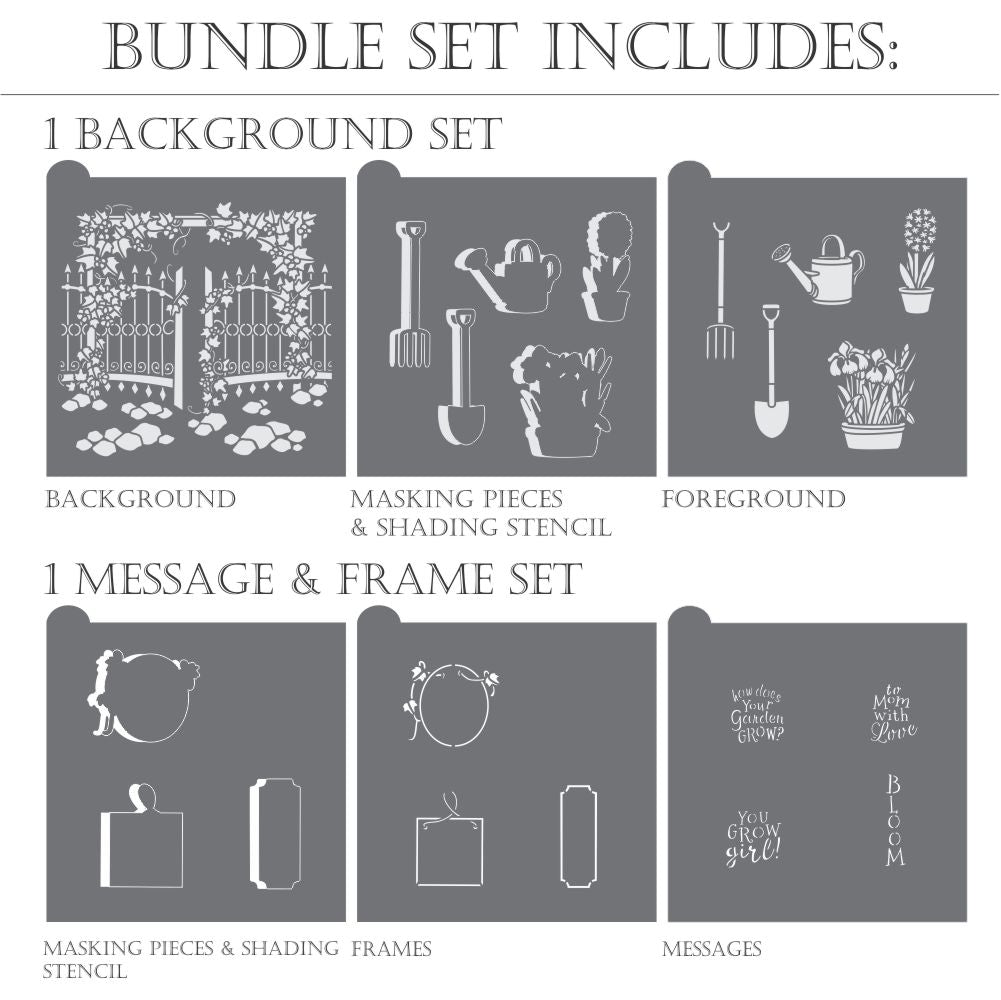 How Does Your Garden Grow Dynamic Duos Bundled Cookie Stencil Set