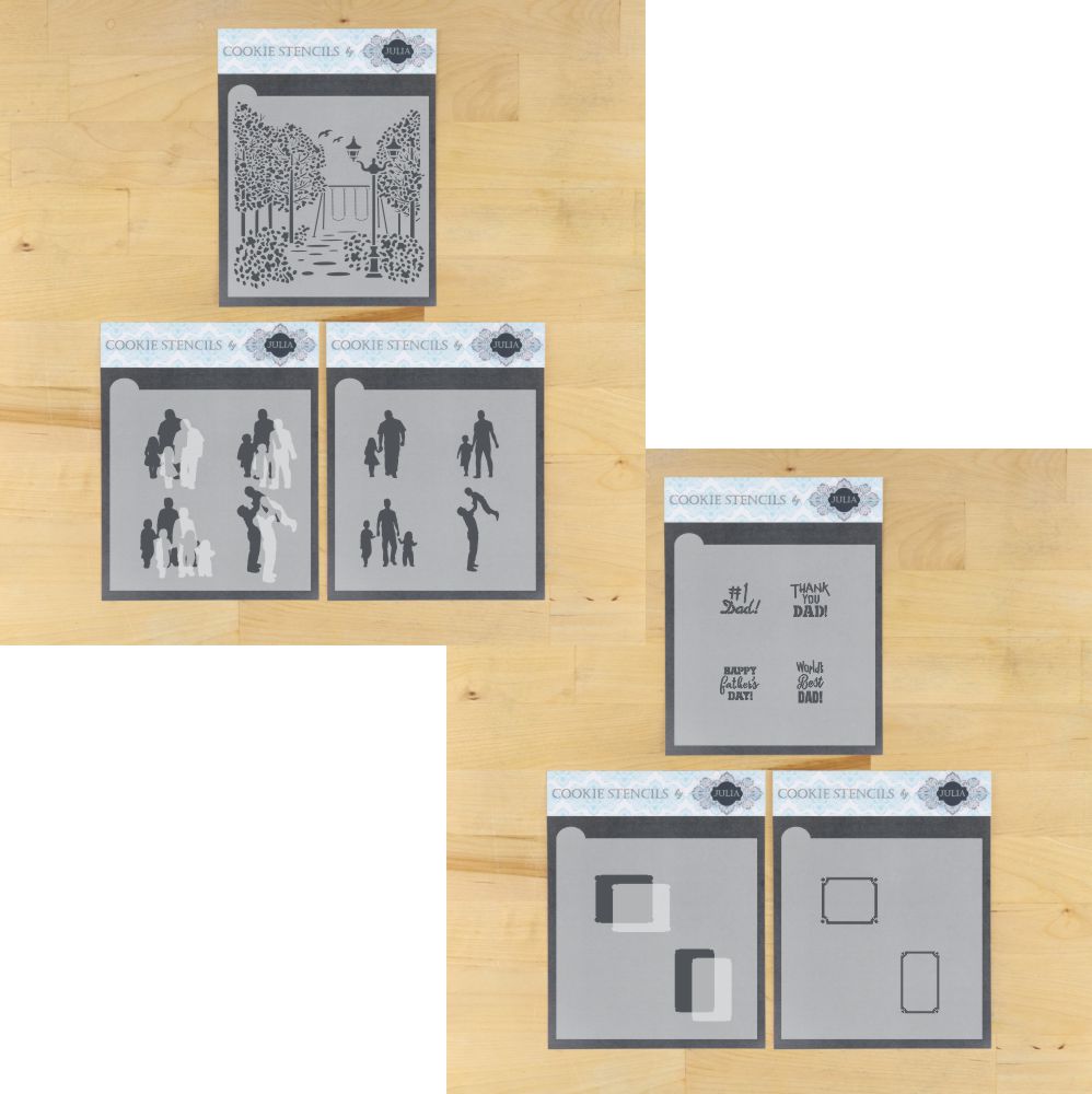 World's Best Dad Bundled Dynamic Duos Cookie Stencil Set