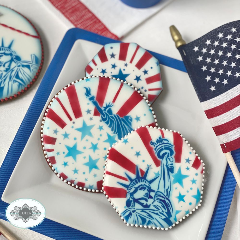 God Bless America Dynamic Duos Cookie Stencil Set