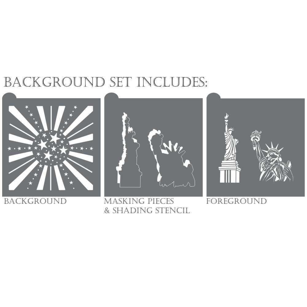 God Bless America Dynamic Duos Cookie Stencil Set