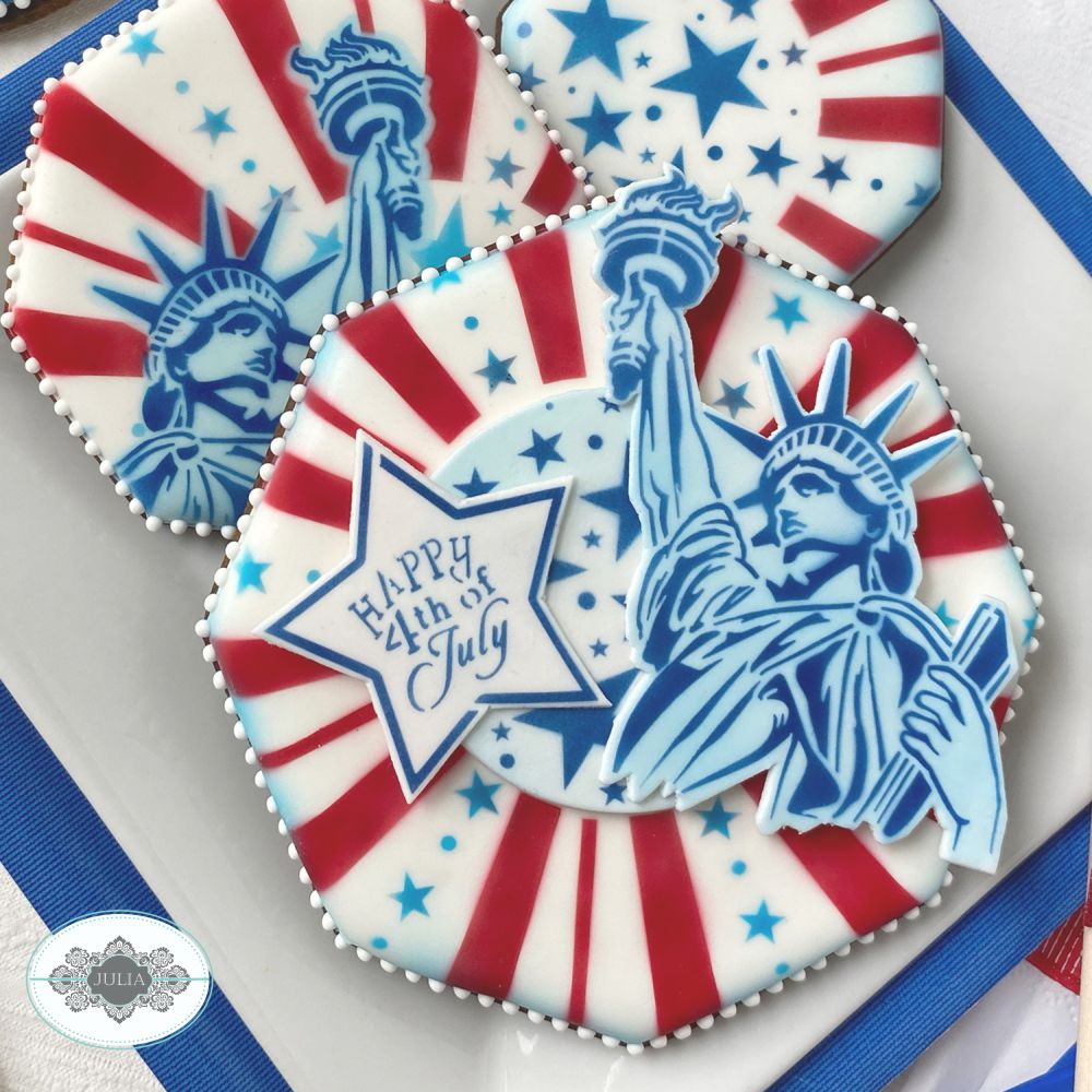 God Bless America Dynamic Duos Cookie Stencil Set