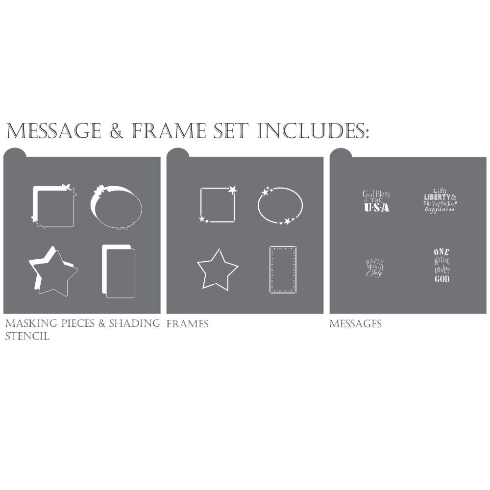 God Bless America Dynamic Duos Cookie Stencil Set