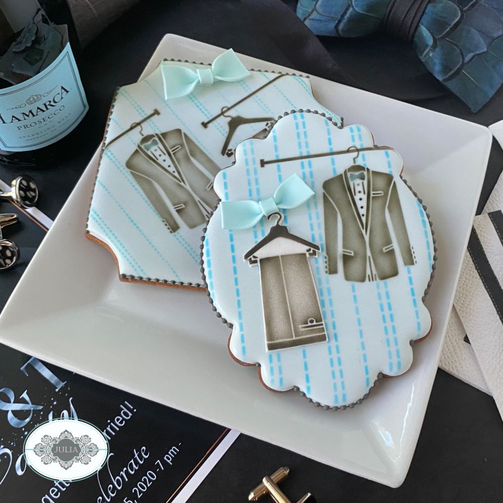 Groomsman Dynamic Duos Cookie Stencil Set