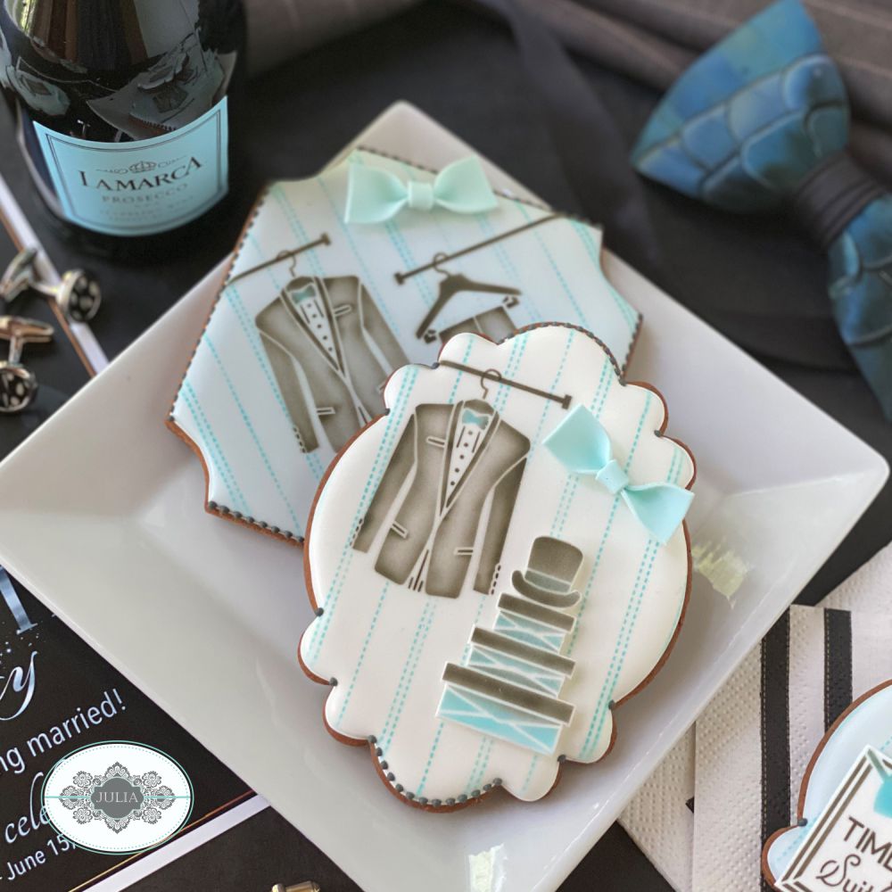 Groomsman Dynamic Duos Cookie Stencil Set