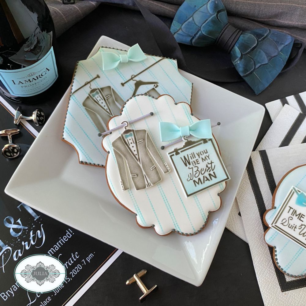 Groomsman Dynamic Duos Cookie Stencil Set