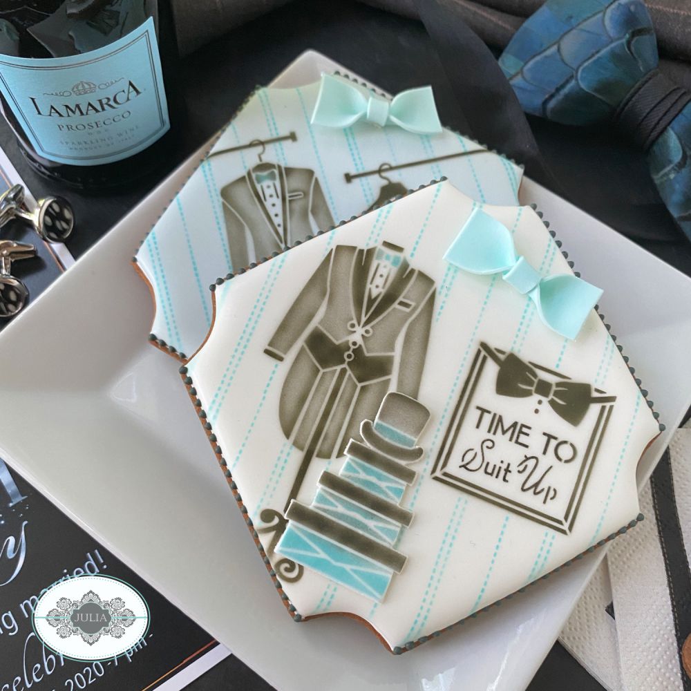 Groomsman Dynamic Duos Cookie Stencil Set
