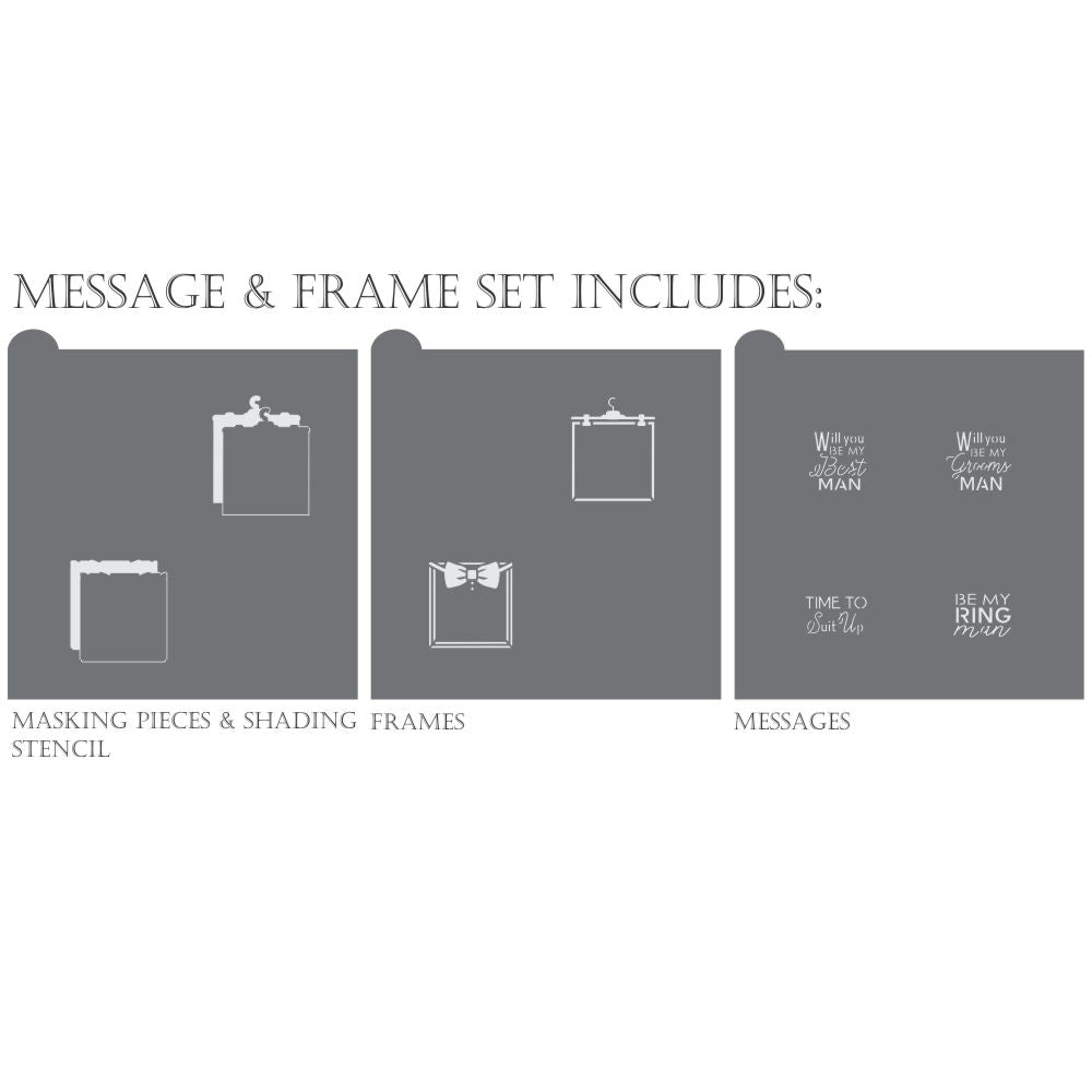 Groomsman Dynamic Duos Cookie Stencil Set