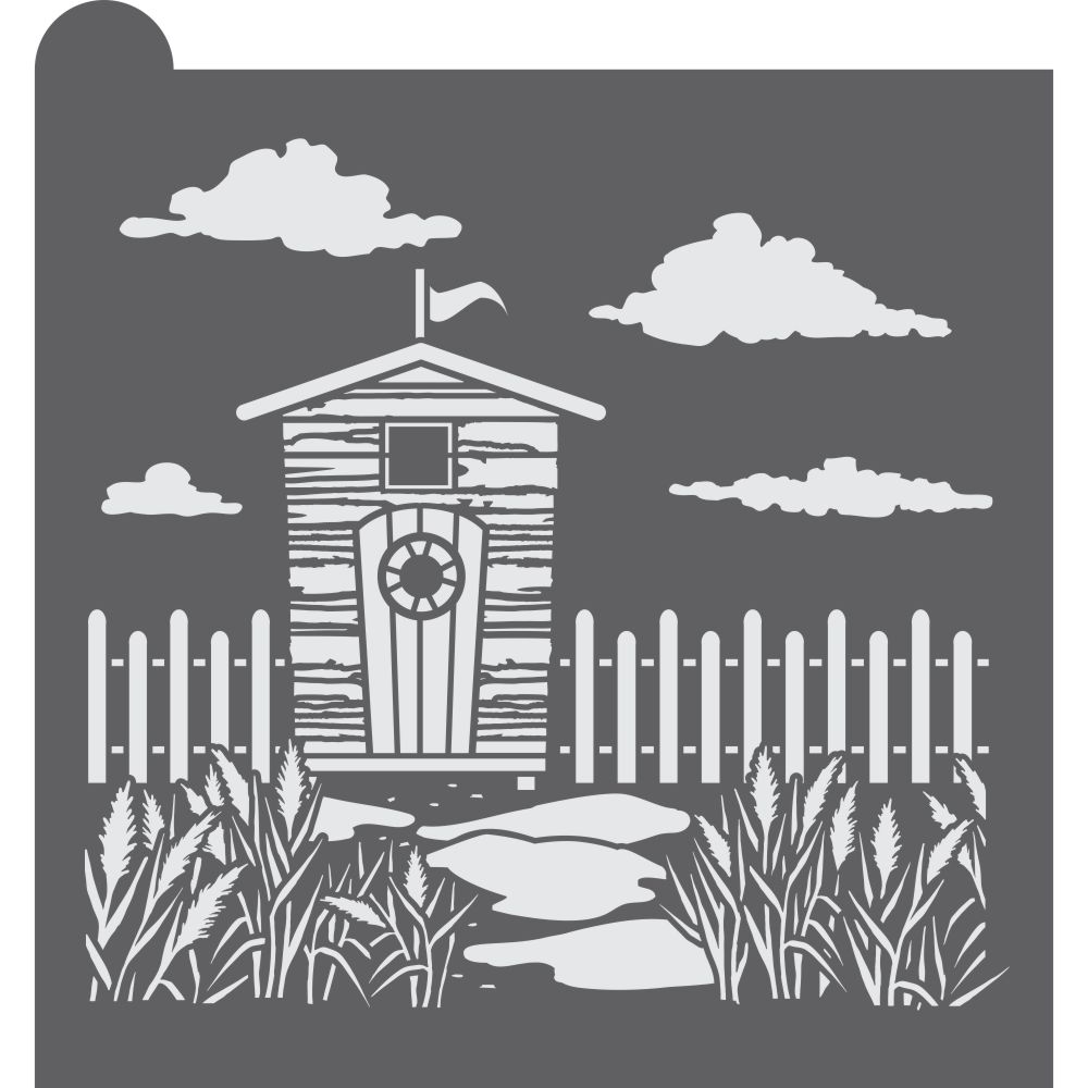 Beach Cabana Dynamic Duos Background Cookie Stencil