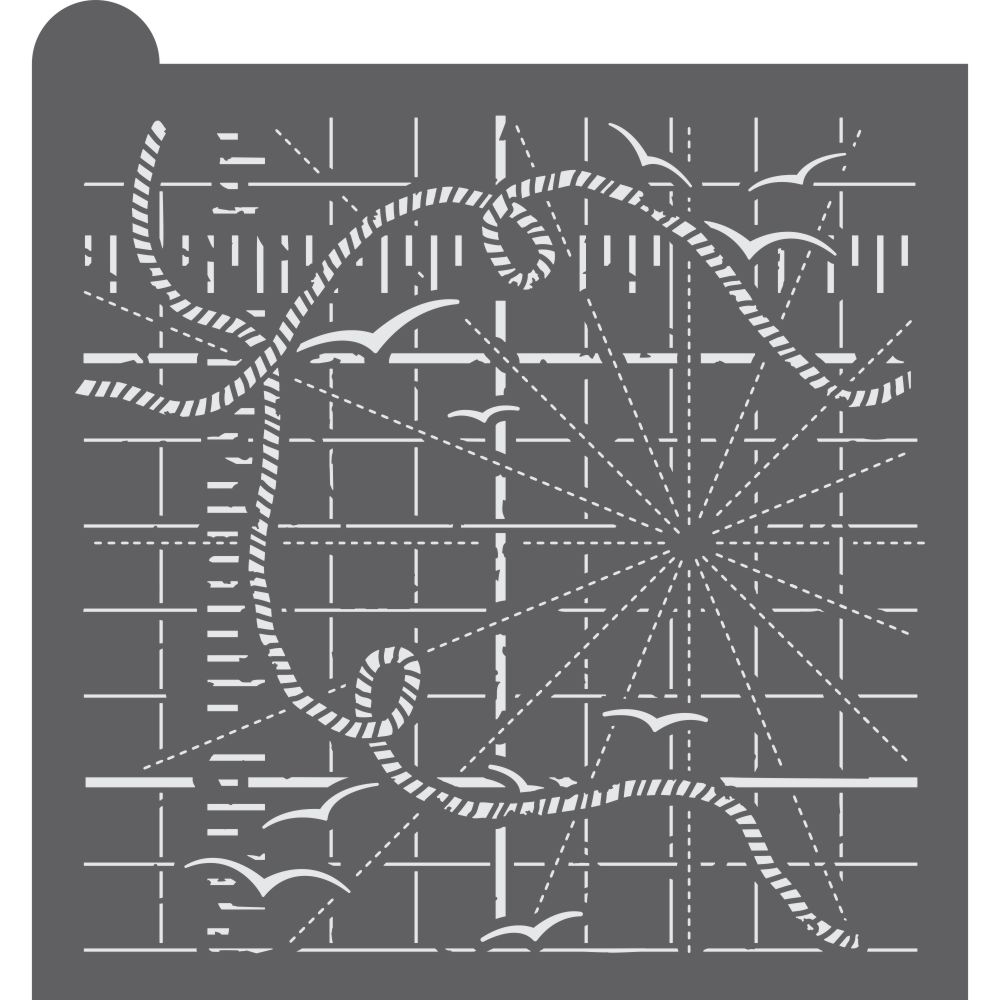 Nautical Map Dynamic Duos Background Cookie Stencil