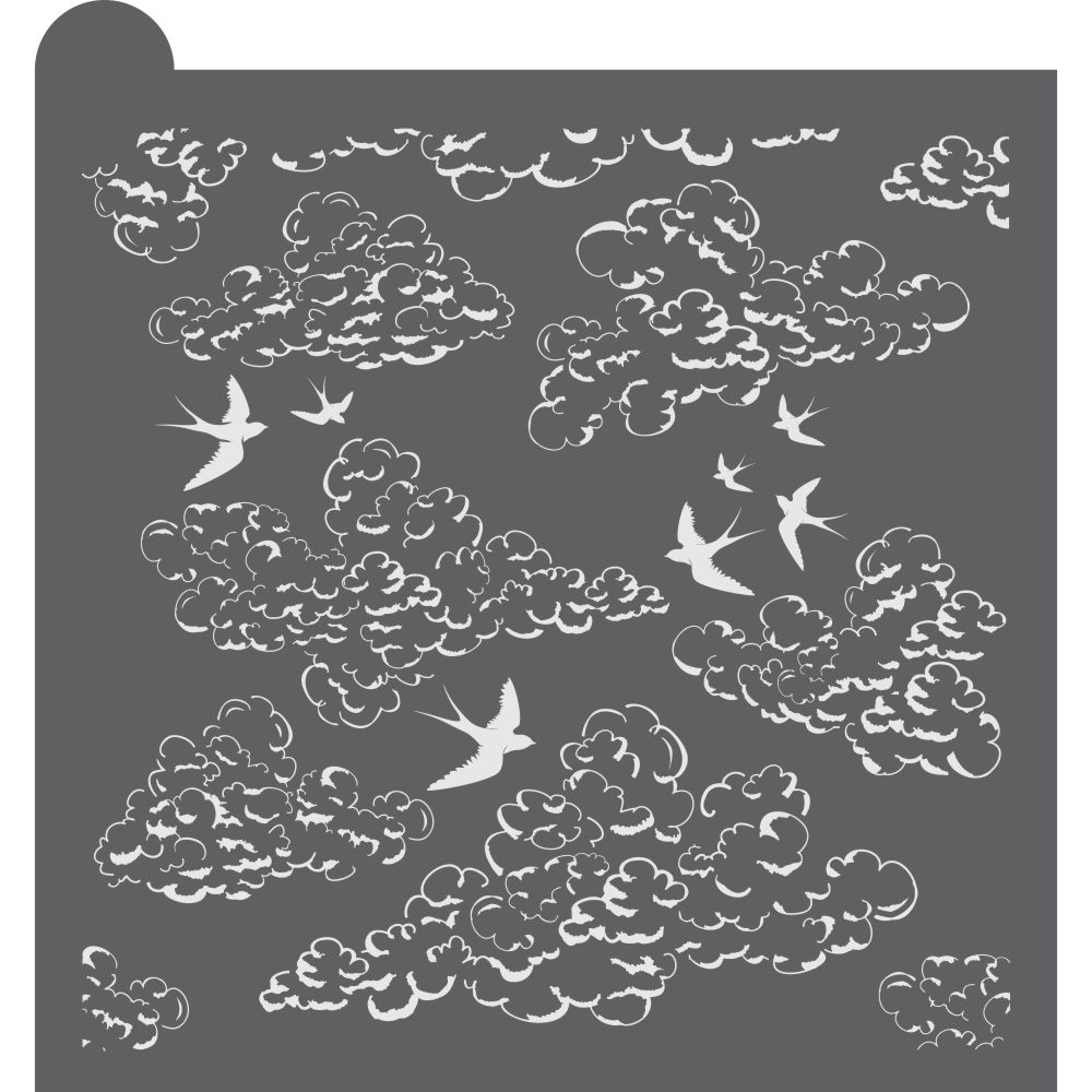 Up in the Clouds Dynamic Duos Background Cookie Stencil