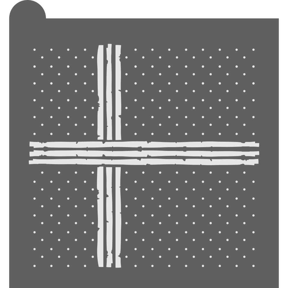 Wrapped Gift Box Dynamic Duos Background Cookie Stencil