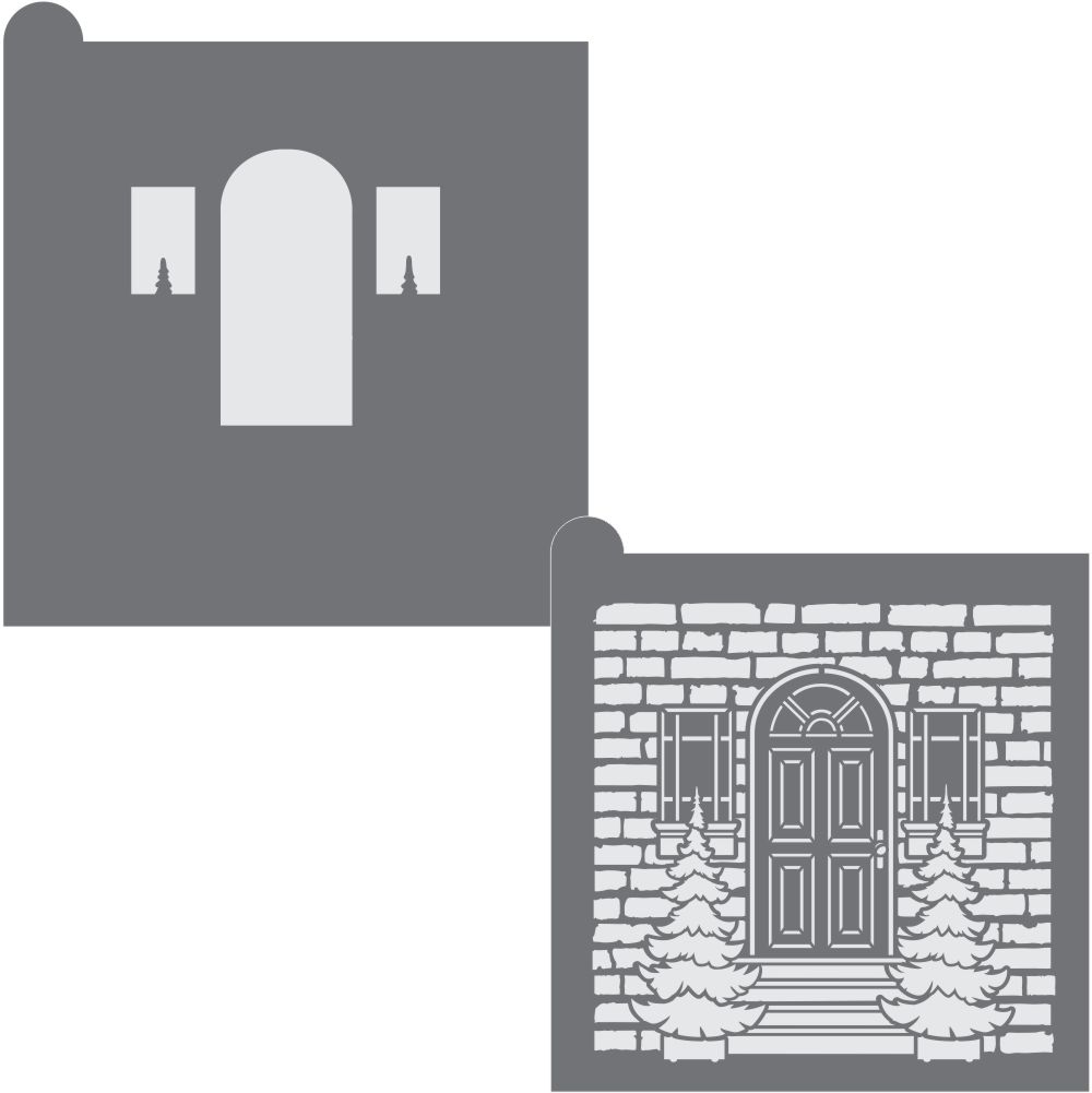 Holiday Manor Dynamic Duos Background Cookie Stencil