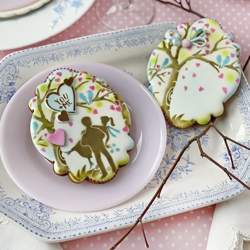 Sweethearts Dynamic Duos Cookie Stencil Set